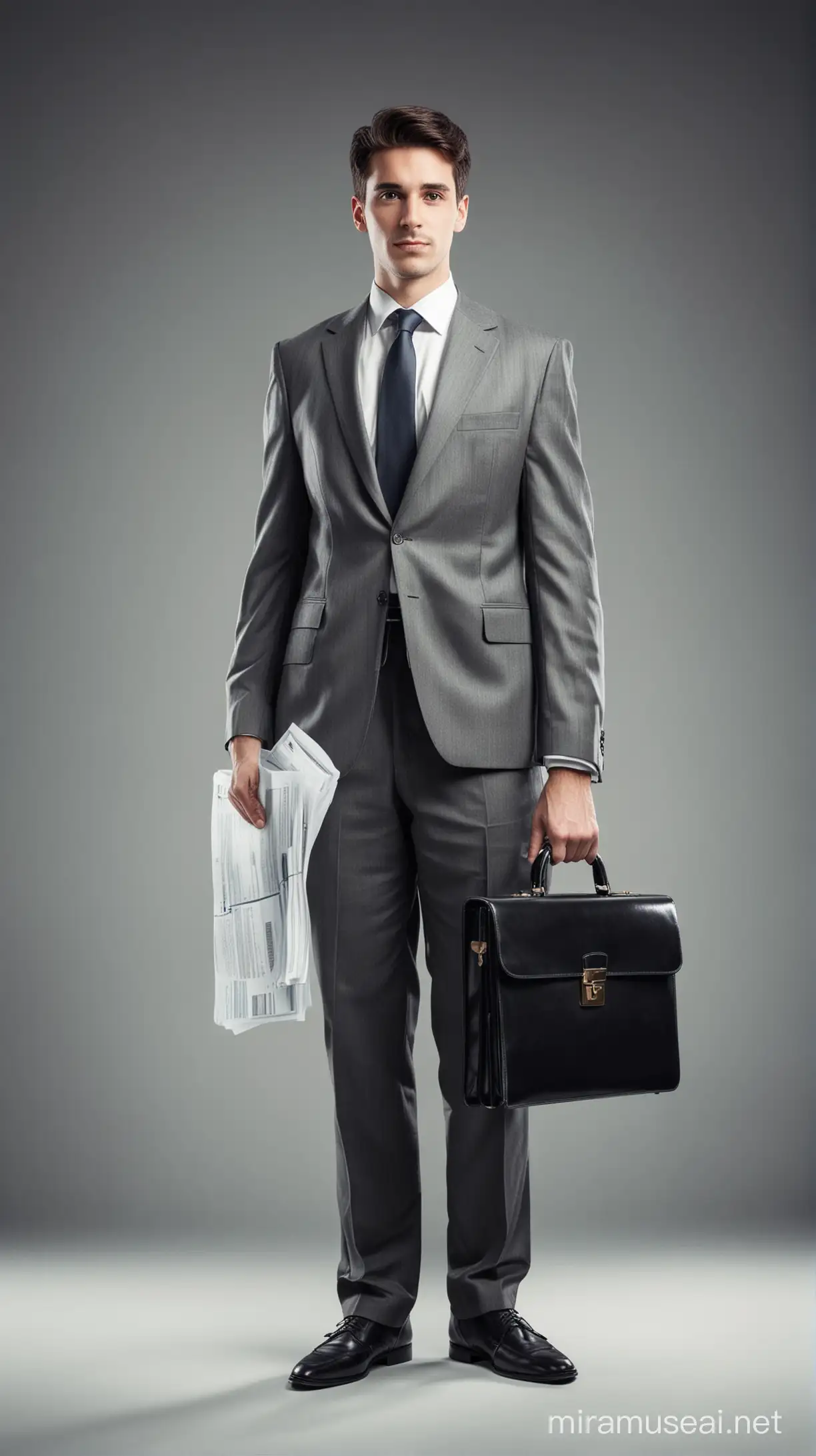 Confident Businessperson with Briefcase Symbolizing Financial Empowerment