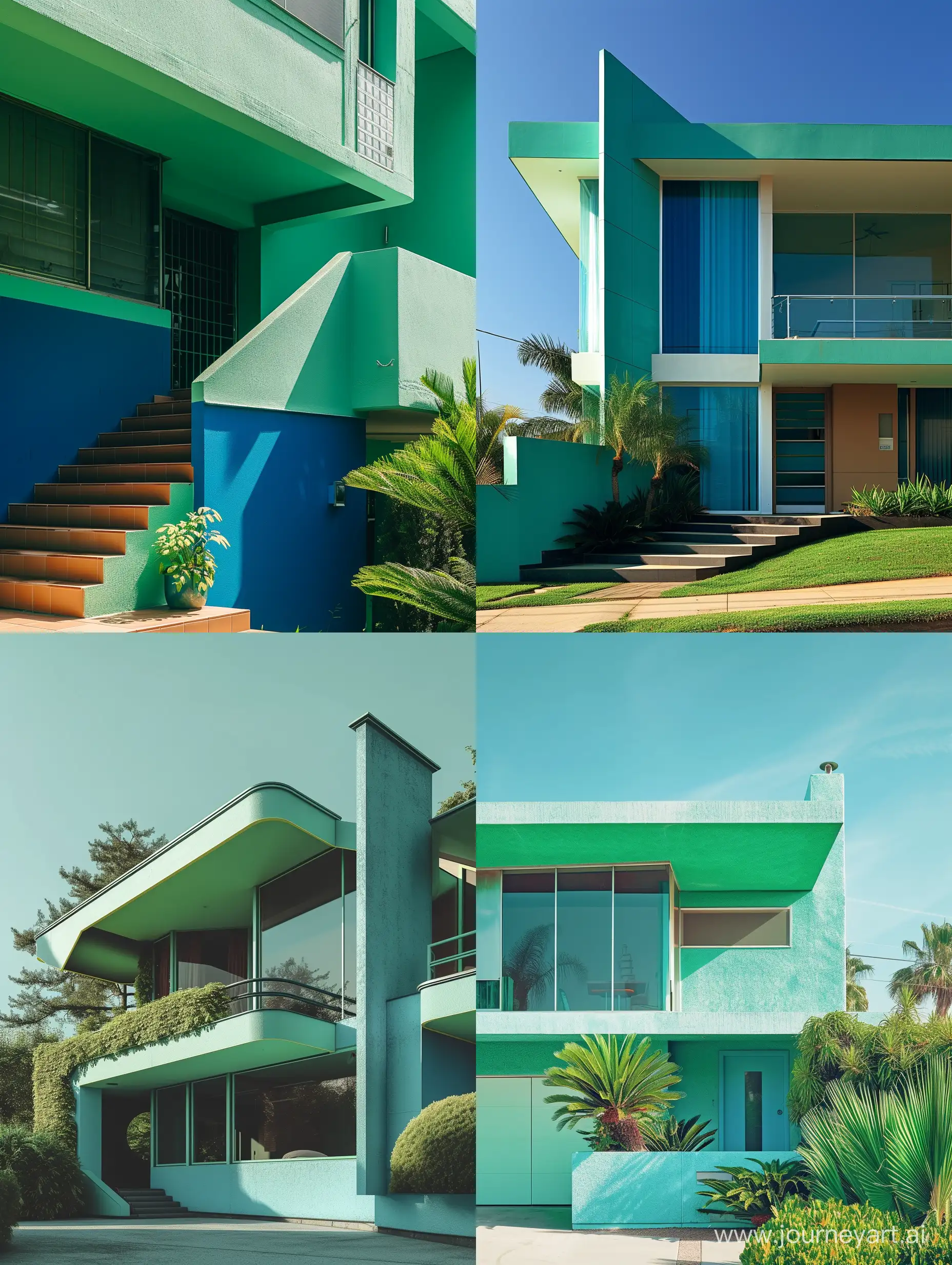 Vintage-70s-Style-House-in-Green-and-Blue-Tones