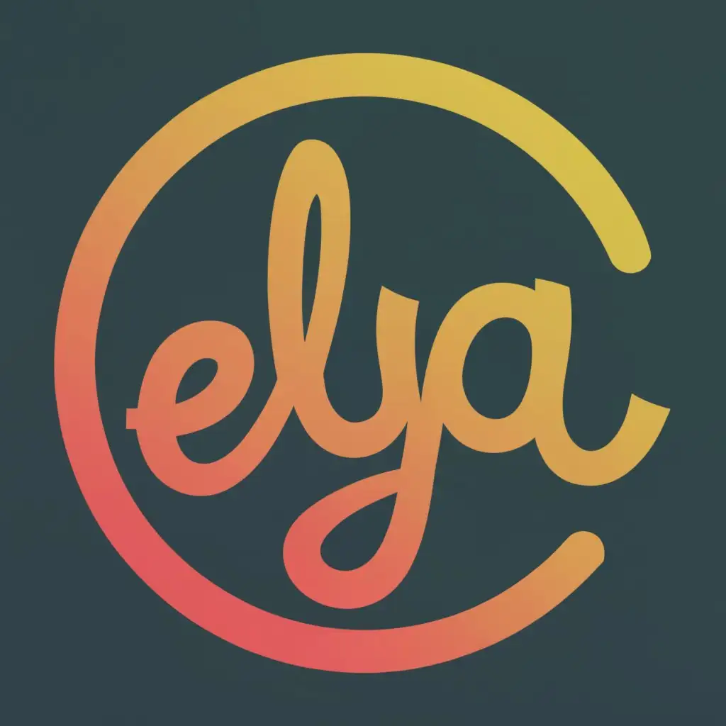 logo, circle, with the text "ELYa", typography