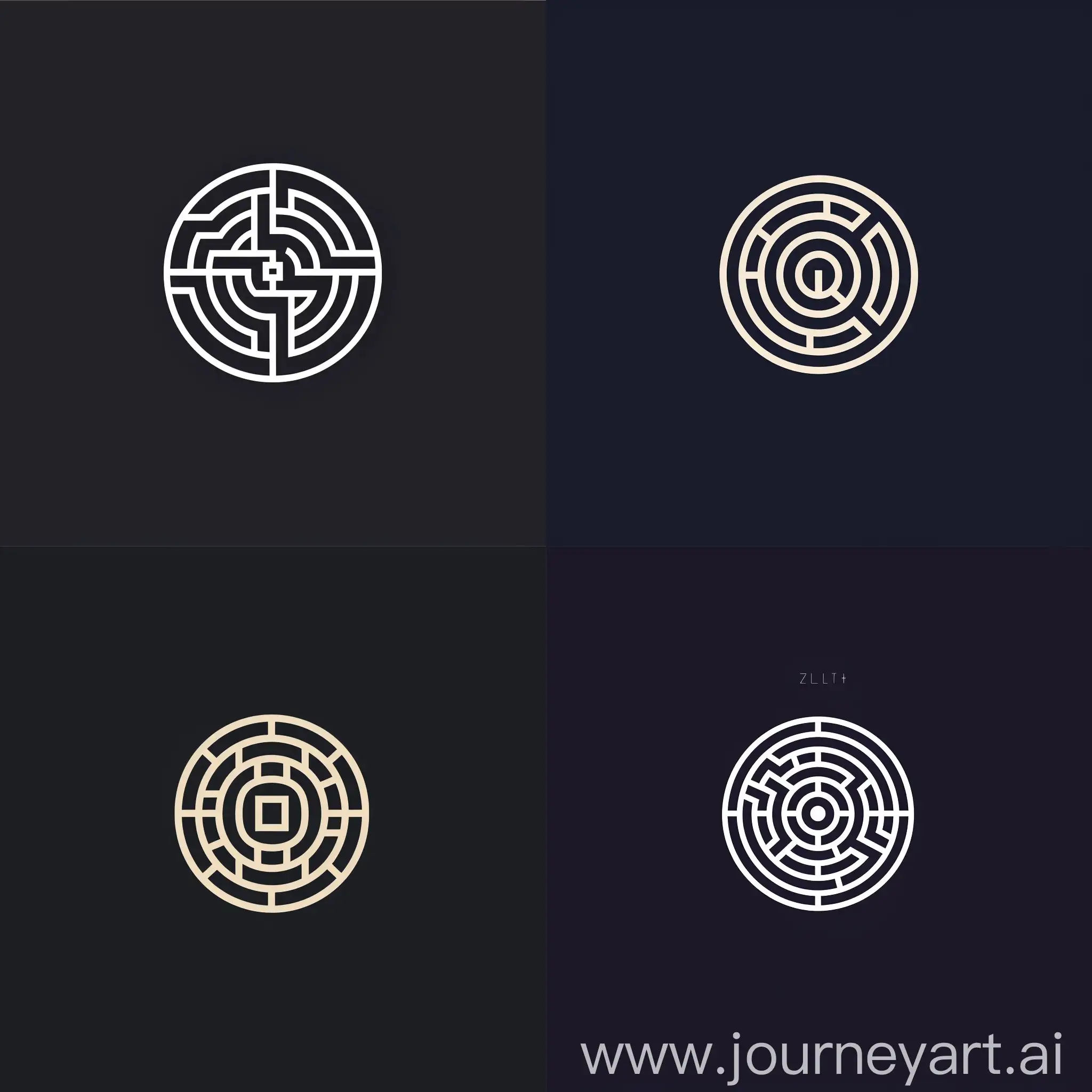 Minimalist-Circle-Maze-Logo-HighQuality-Simple-Design