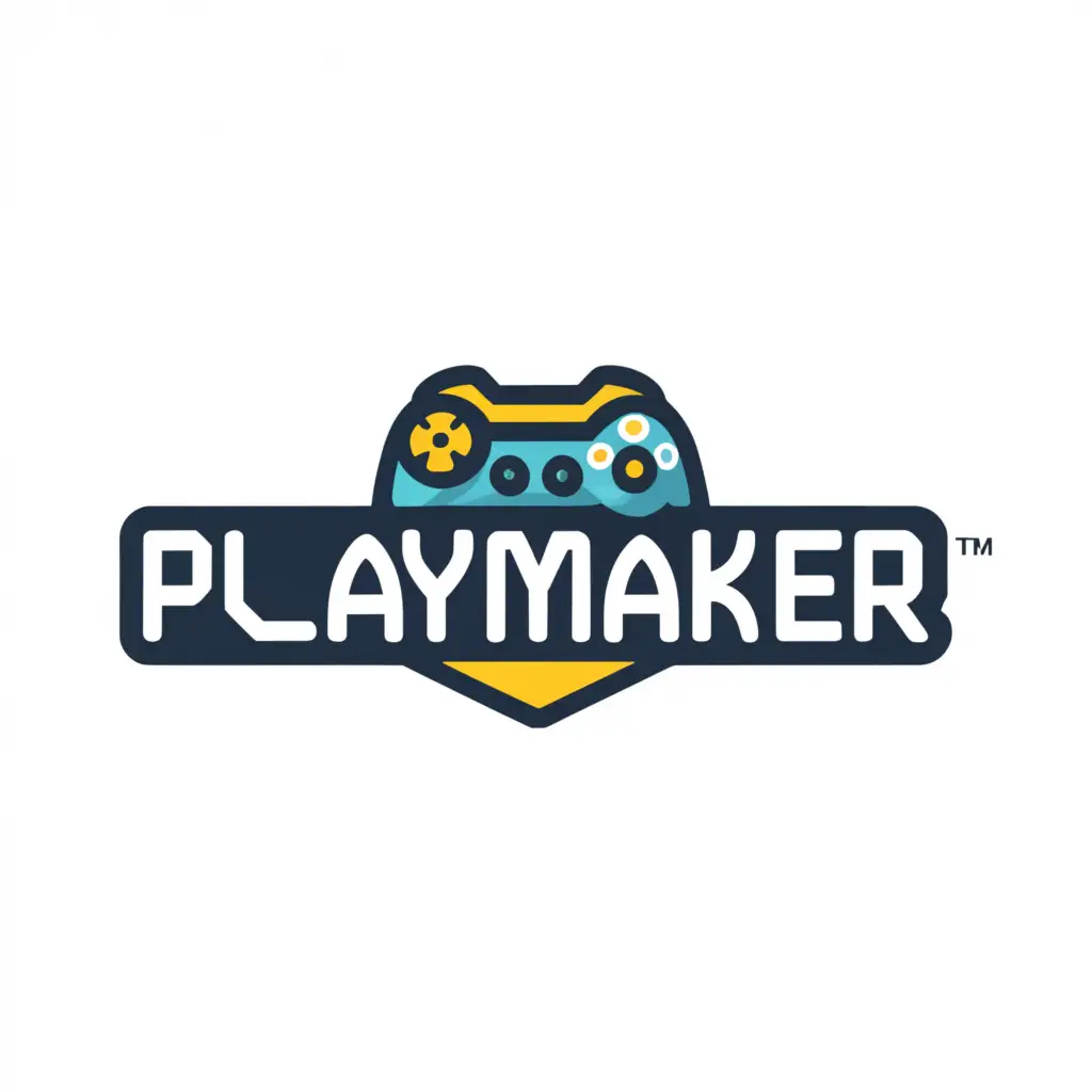 LOGO-Design-For-PlayMaker-Engaging-Typography-with-Game-Controller-Symbol-on-a-Clean-Background