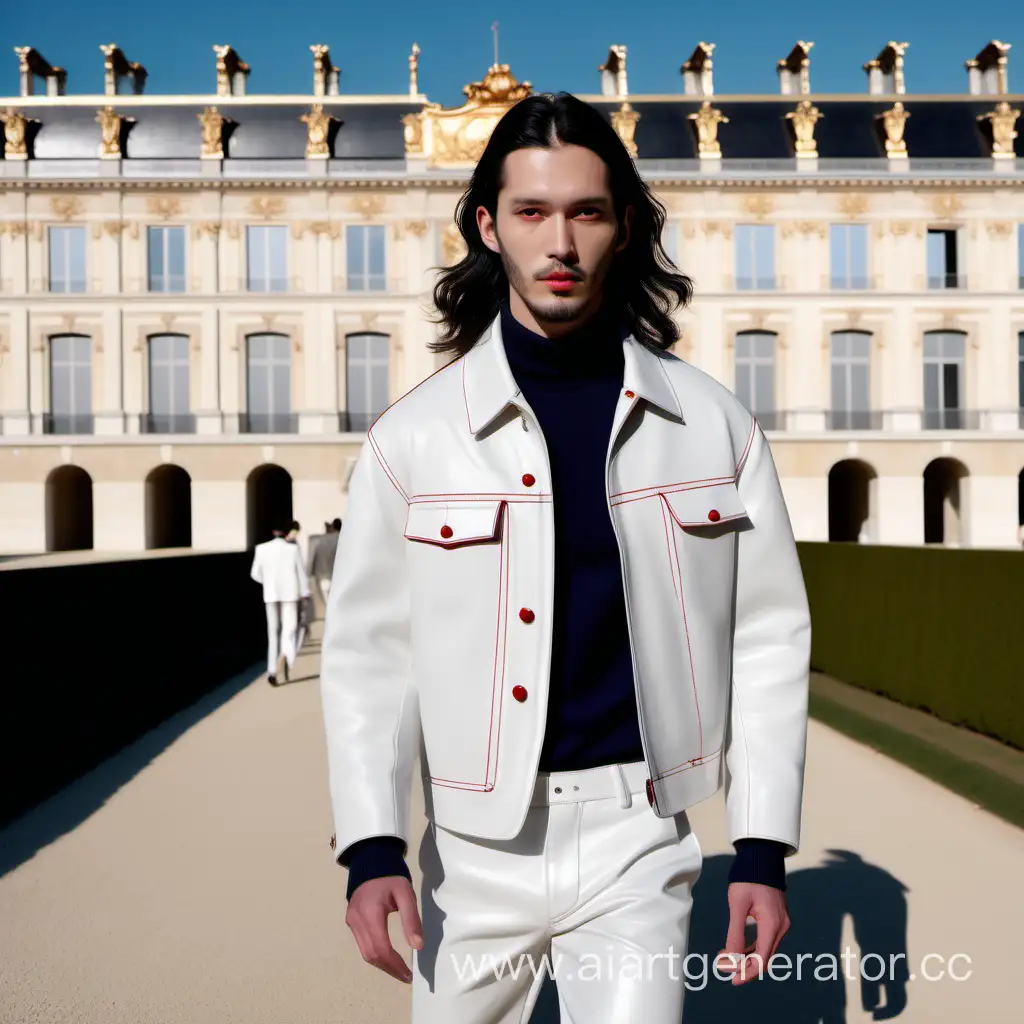 Asian-Model-Showcasing-HighFashion-Jacquemus-24FW-Collection-in-Versailles