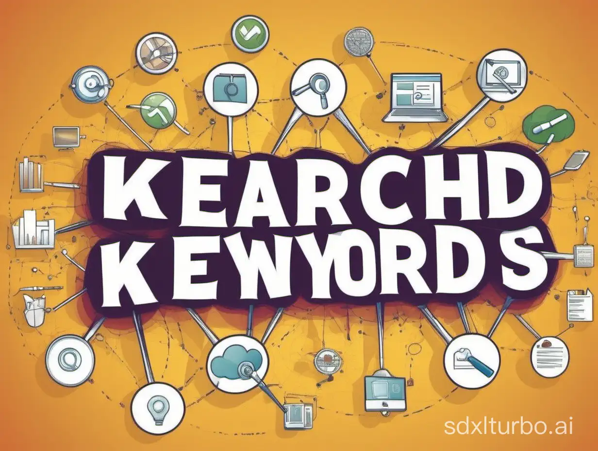 Create an image that expresses the search for keywords and use it in marketing via SEO engines
