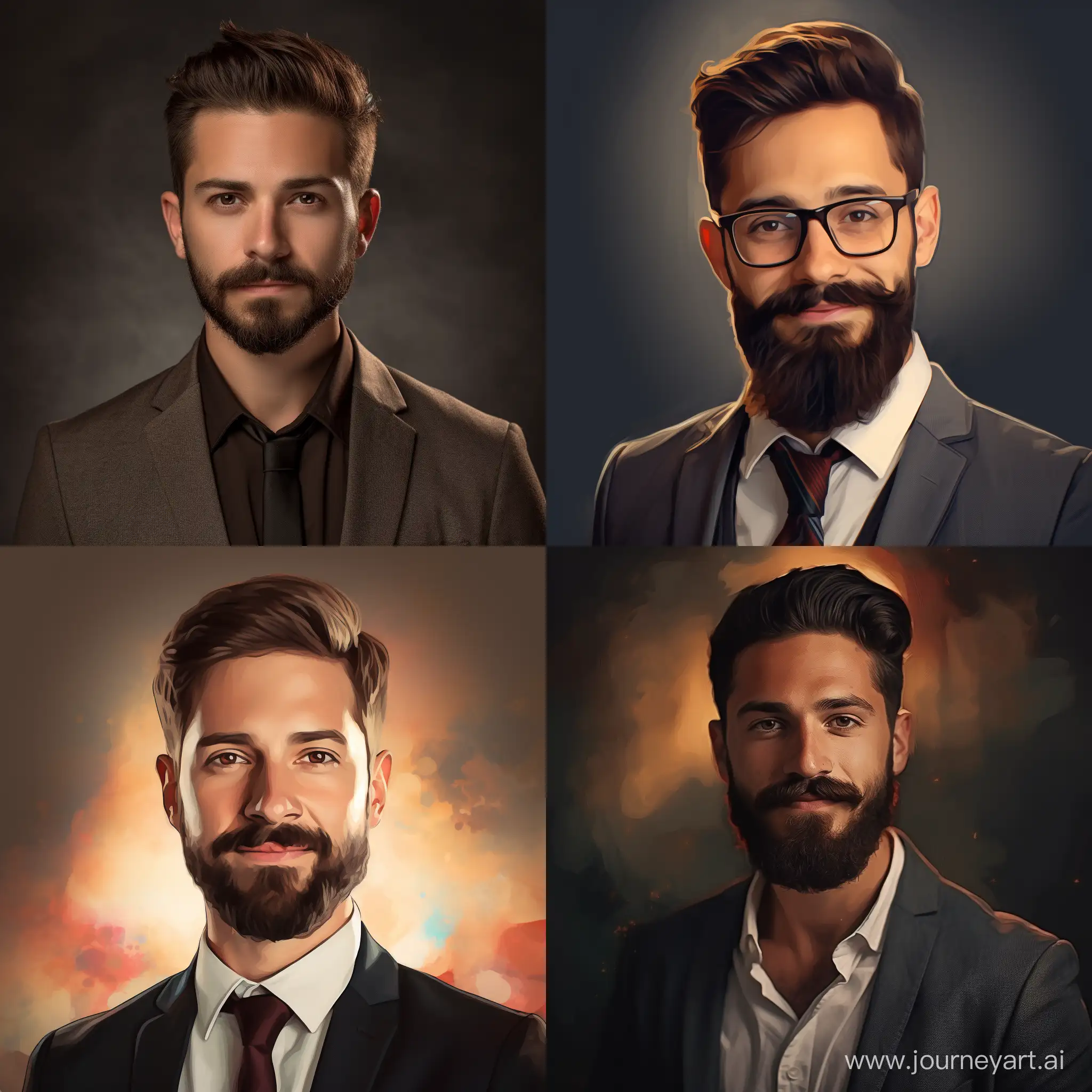 create linkedin profile picture, for digital marketing manager, male, mid 30s, short beard