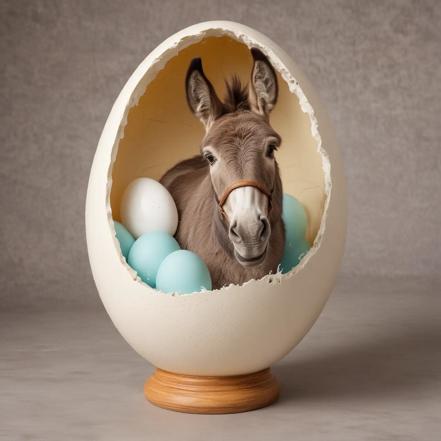 Donkey in the egg