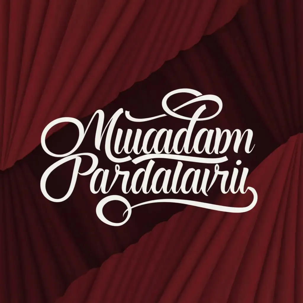 a logo design,with the text "Muqaddam Pardalari", main symbol:curtains,Умеренный,be used in Другие industry,clear background