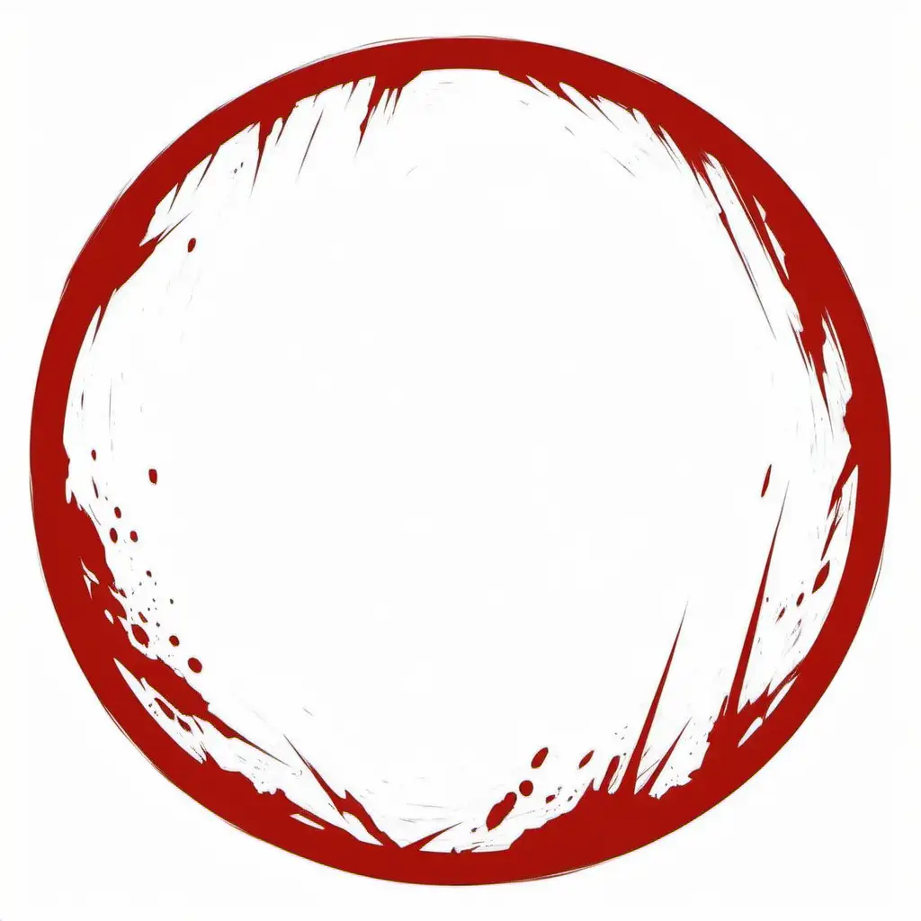 Dynamic Red Circle Destruction on Clean White Background