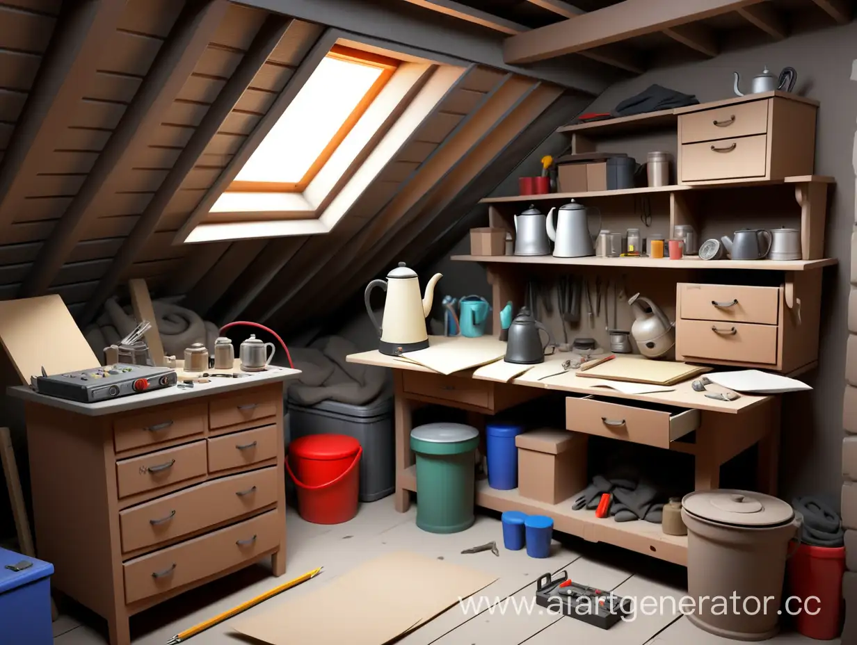 Vintage-Attic-Workshop-in-a-Humble-Neighborhood