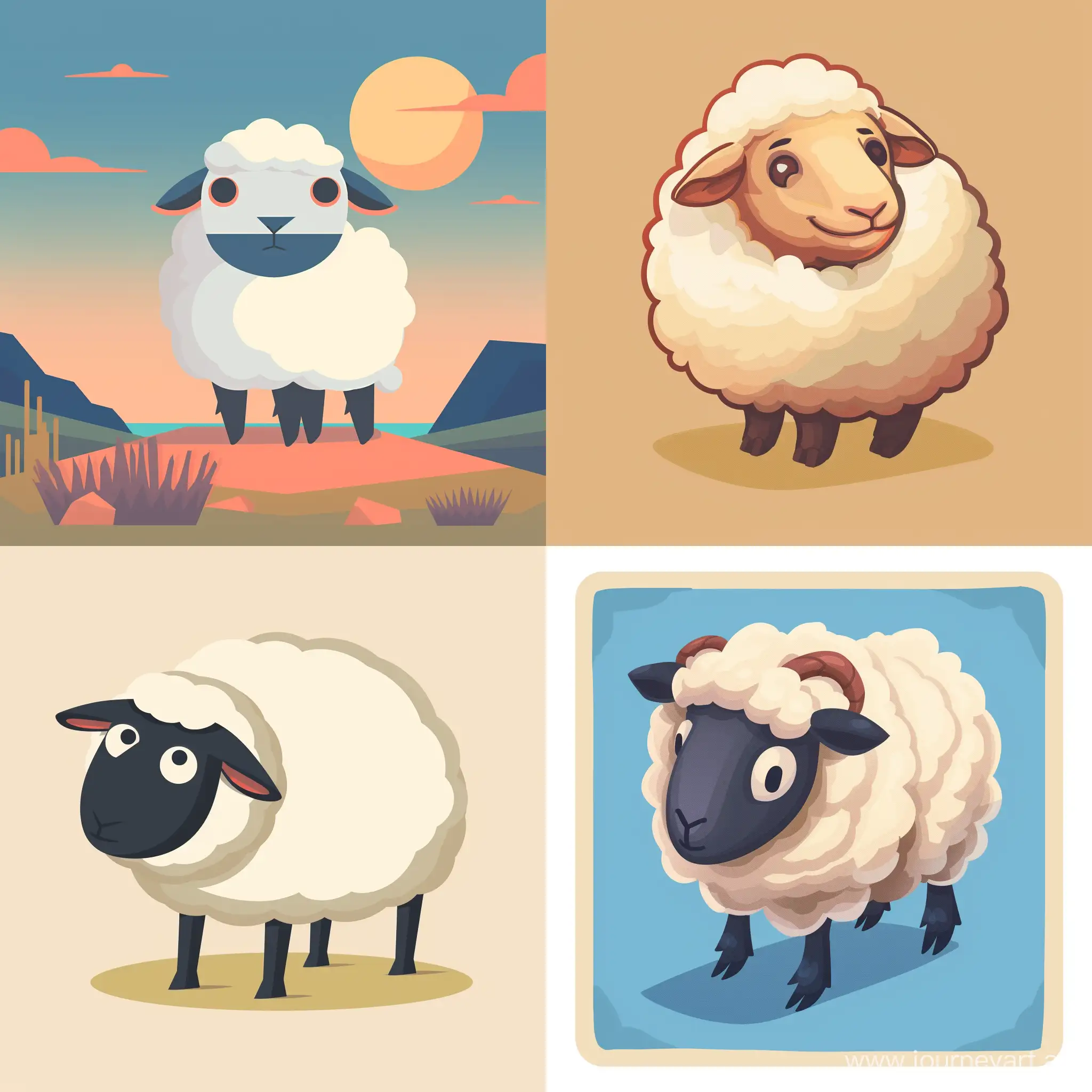 Minimalistic-Sheep-Card-for-Game-Design