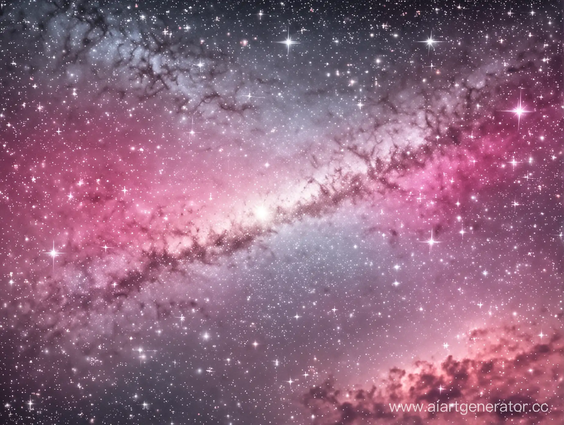 Twinkling-Pink-and-Silver-Stars-in-the-Cosmos