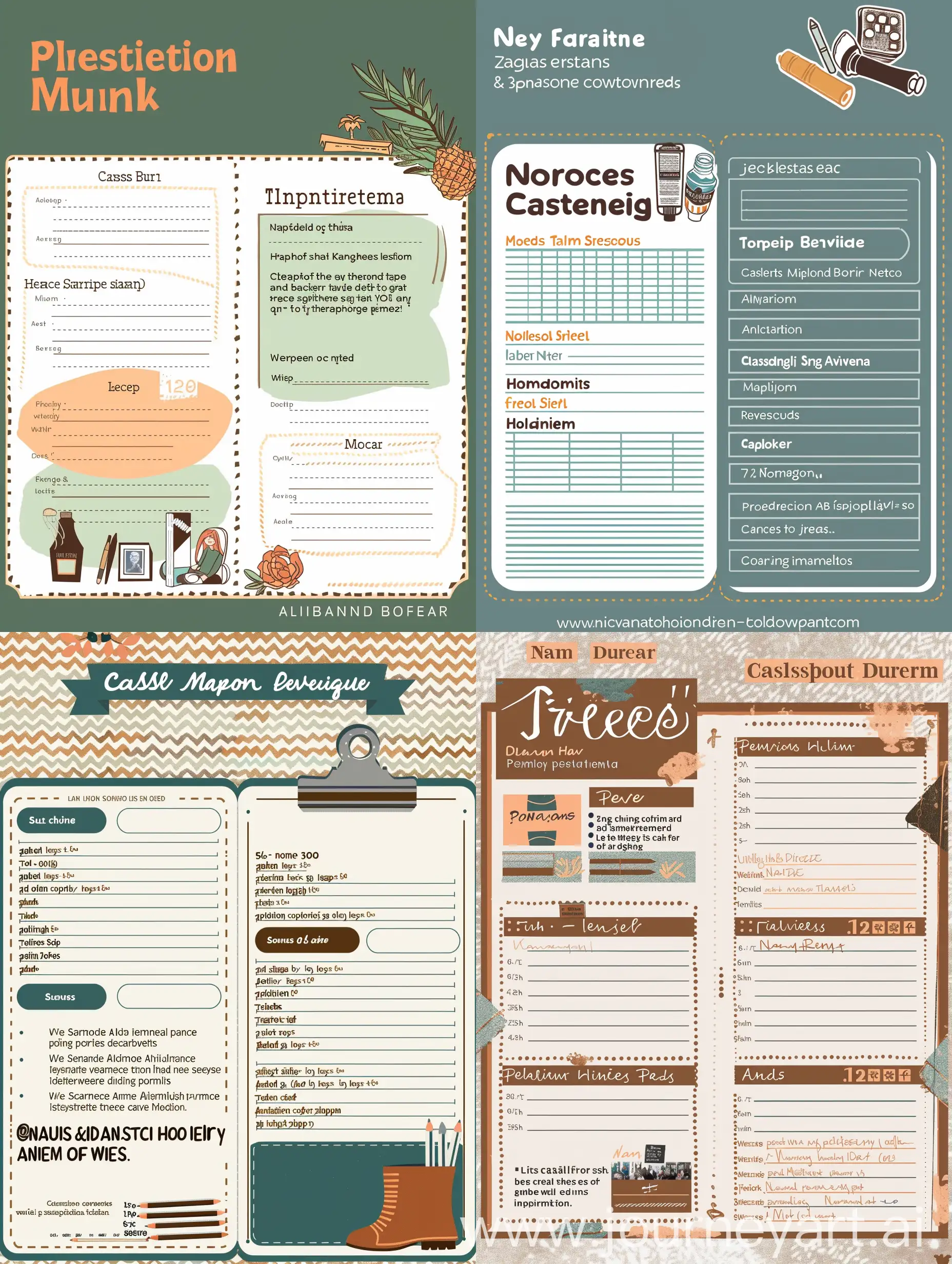 Interactive-Classbook-Template-with-Personal-Information-and-Hobbies-Sections