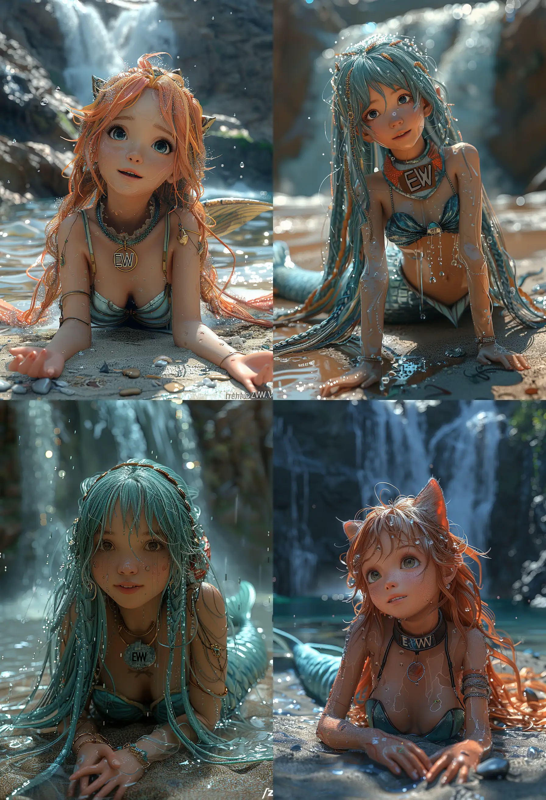 Enchanting-Anime-Mermaid-with-EWW-Collar-by-Ethereal-Waterfall