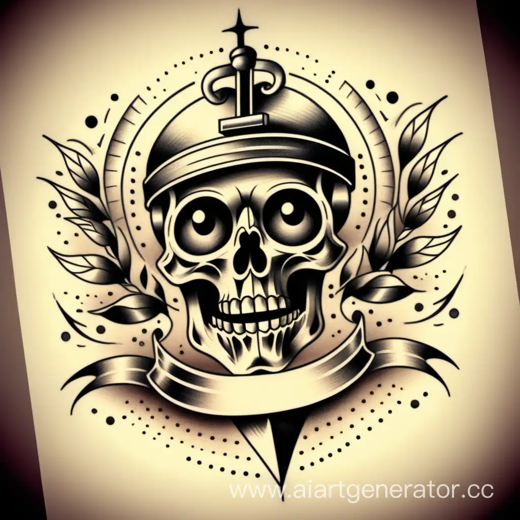 Vintage-Old-School-Tattoo-Sketch-in-Traditional-Style