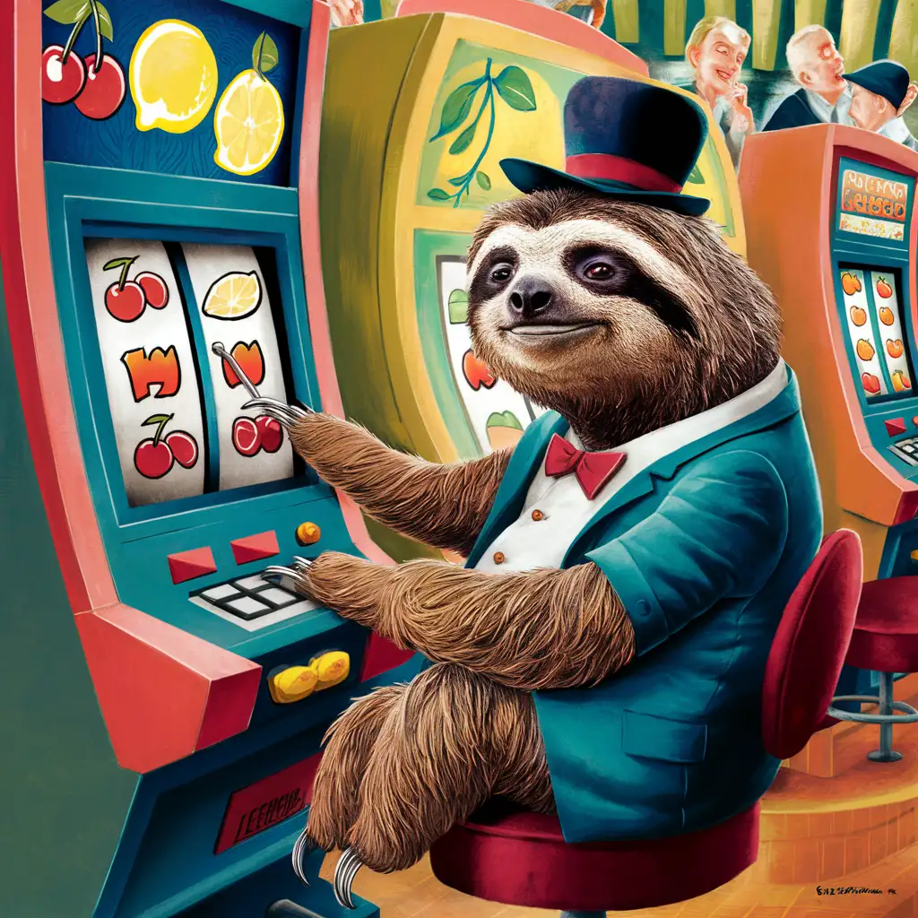 Sloth-Enjoying-Casino-Slot-Machine-Game