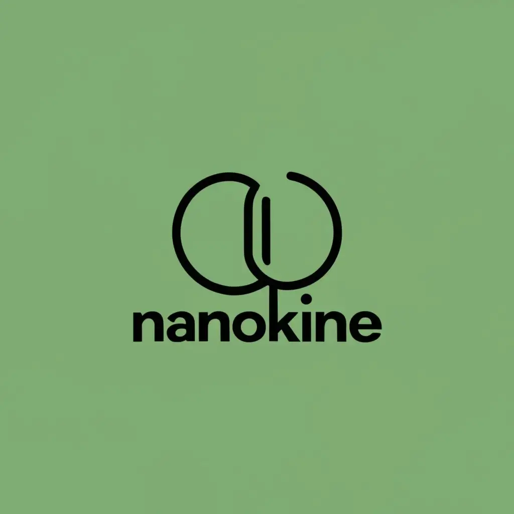 logo, two interlocked ovals, with the text "Nanokine", typography, be used in Technology industry