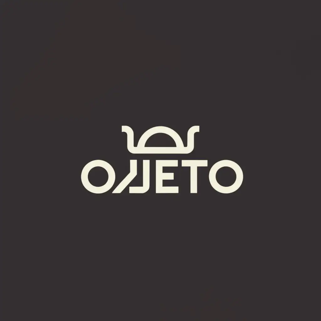 a logo design,with the text "ojetto", main symbol:creative interior Furniture ,Moderate,clear background