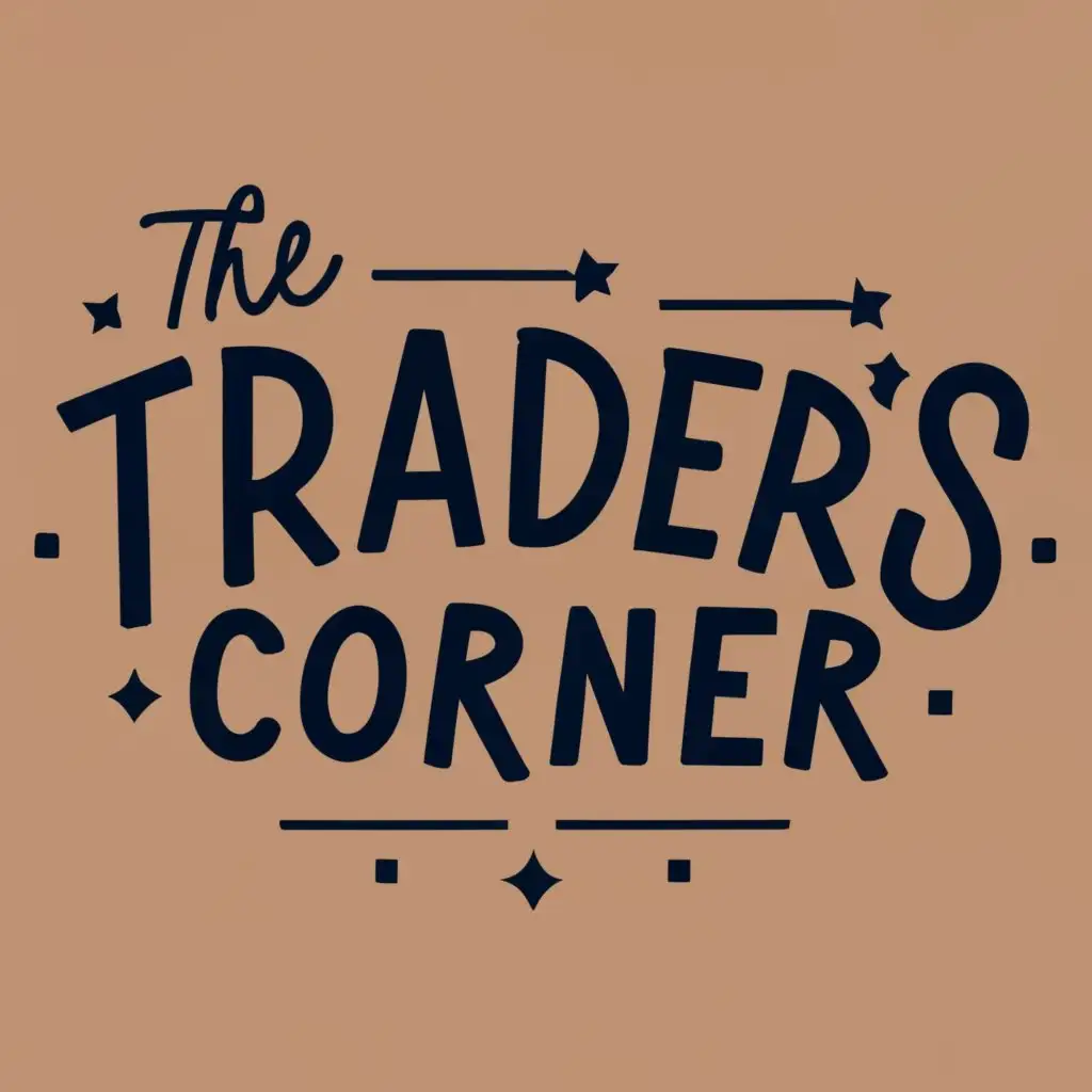 logo, stock market, with the text "The Traders Corner", typography