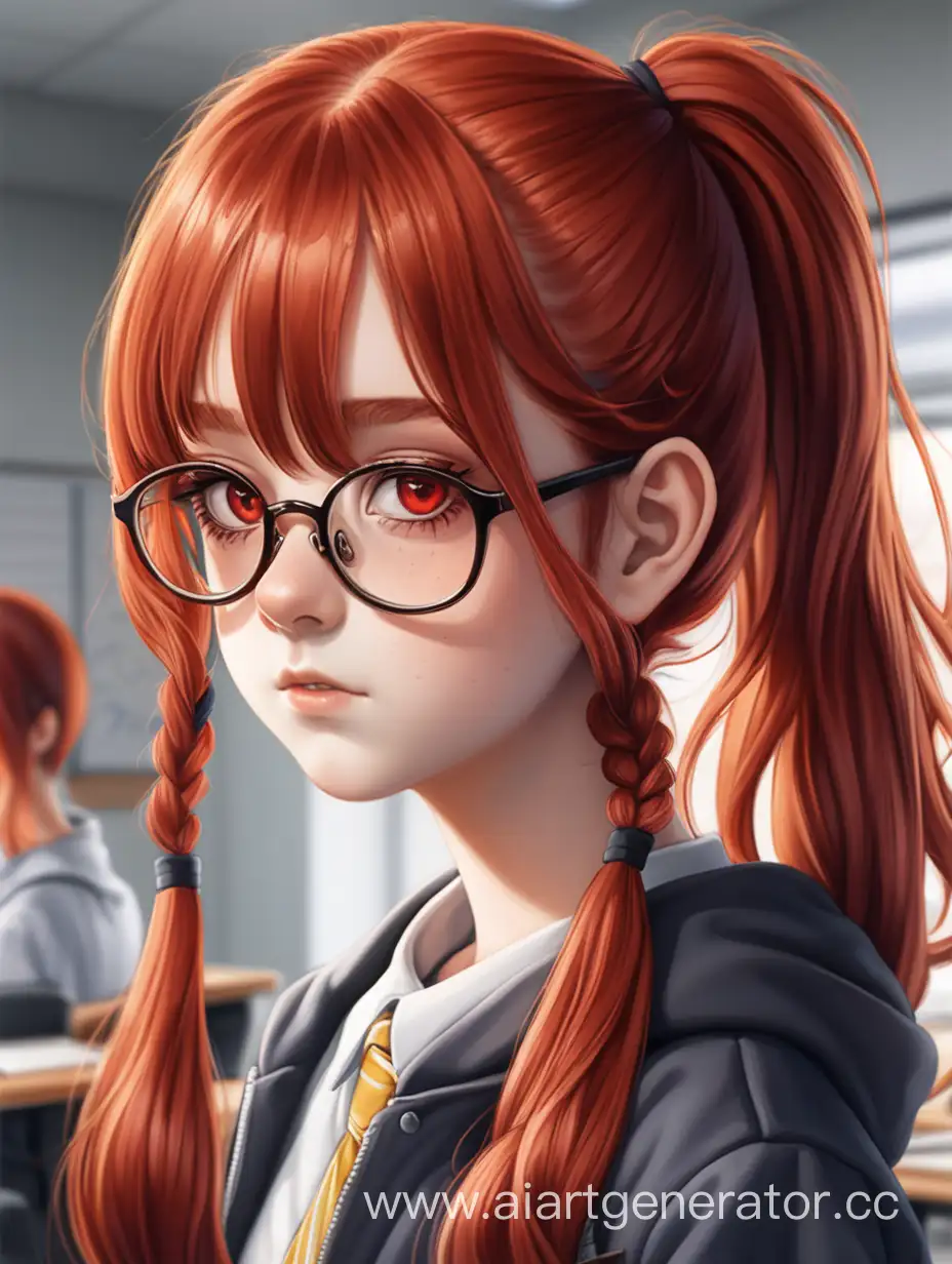 Stylish-16YearOld-Schoolgirl-with-Red-Hair-and-Black-Glasses