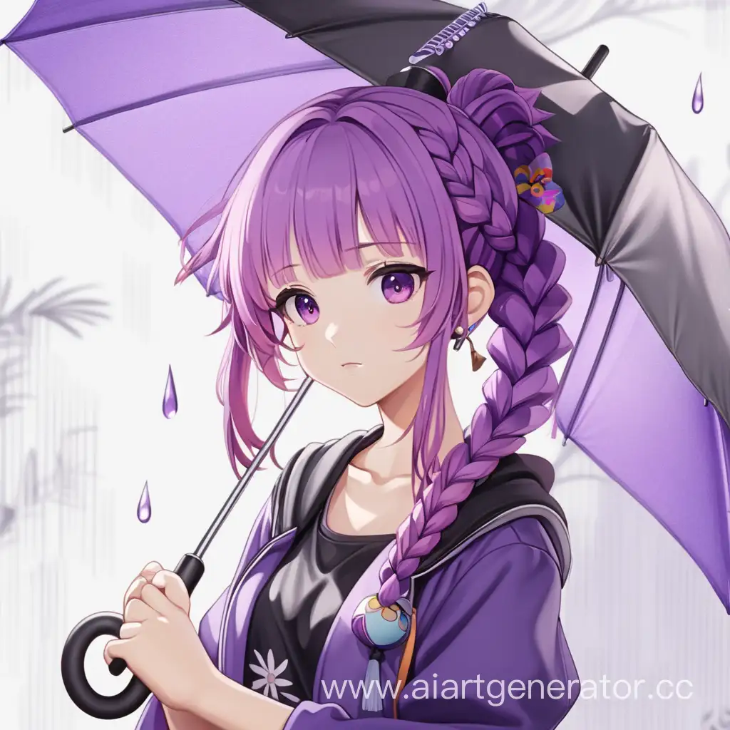 Stylish-Anime-Girl-with-Purple-Braided-Hair-Holding-Umbrella