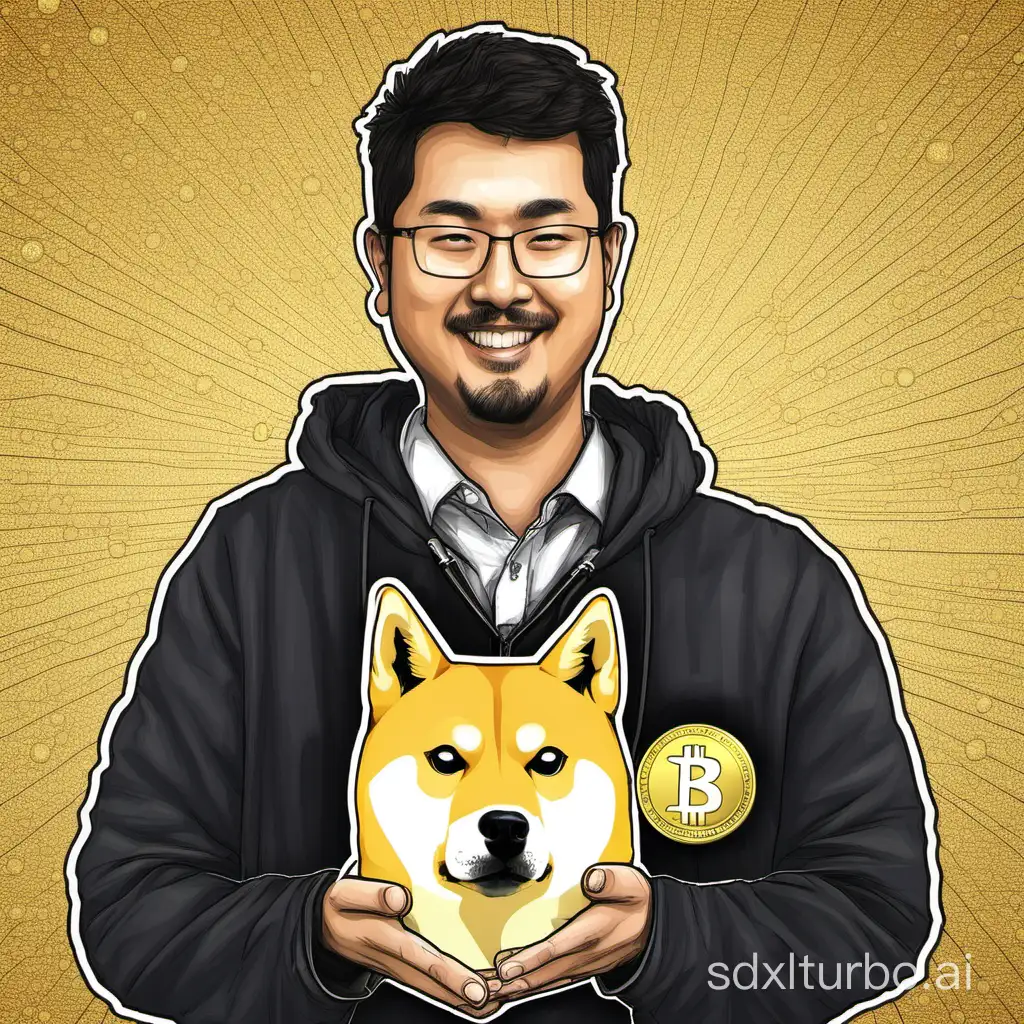 Man woth doge coin
