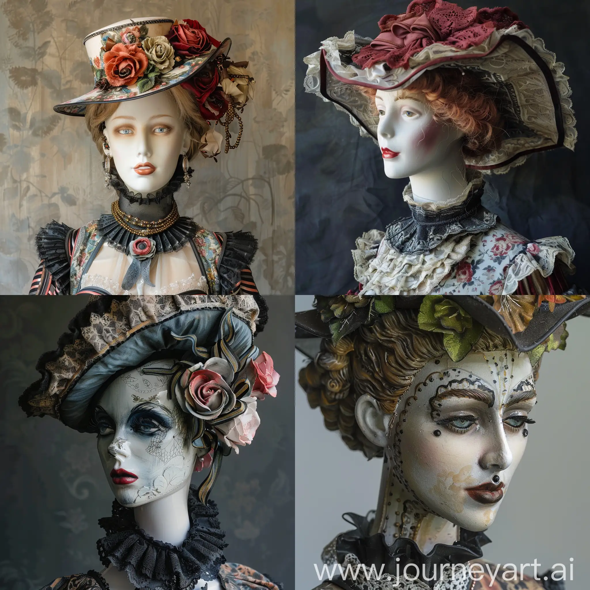 Victorian-Style-Painted-Plastic-Mannequin