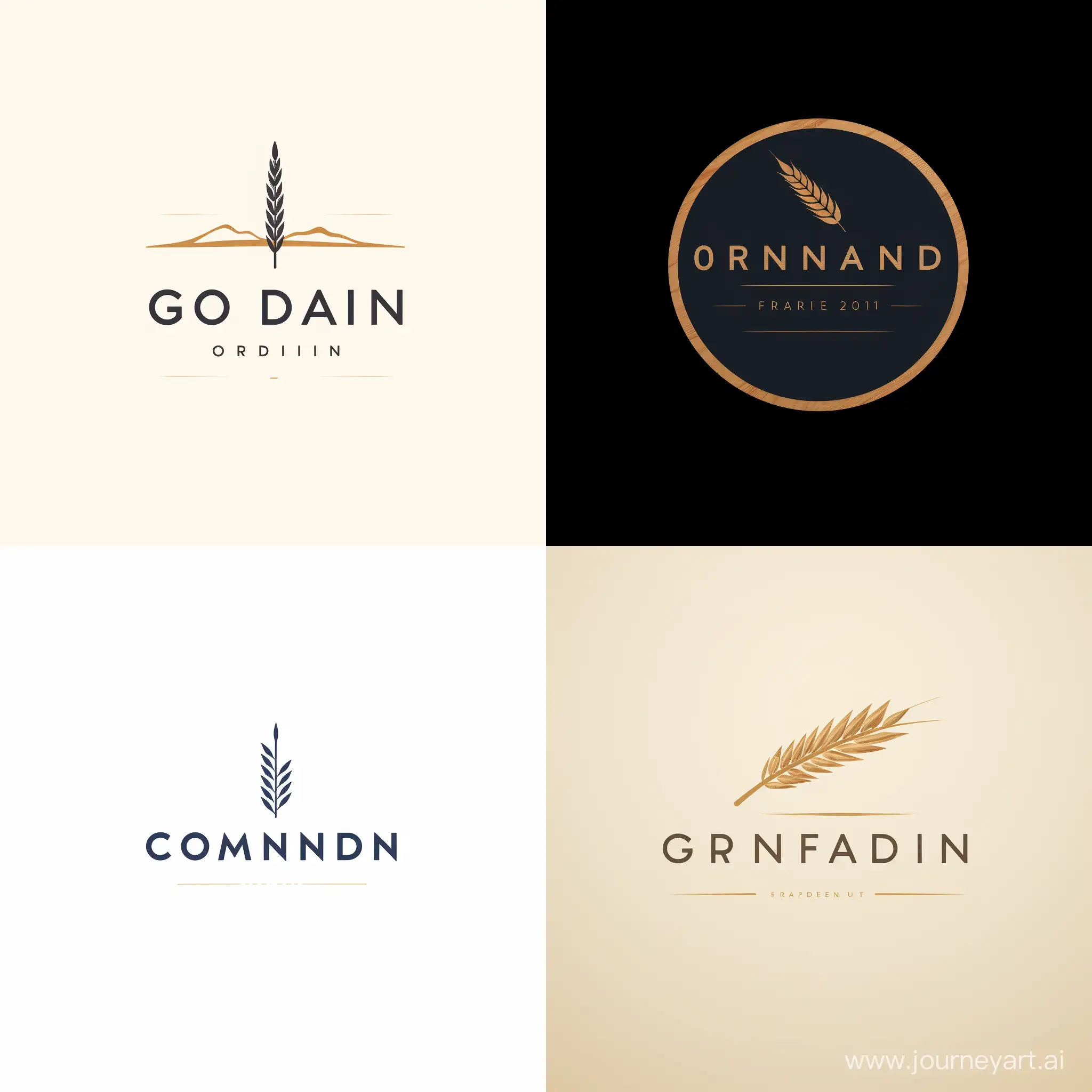 Minimalist logo for a woodworking company called jointed grain