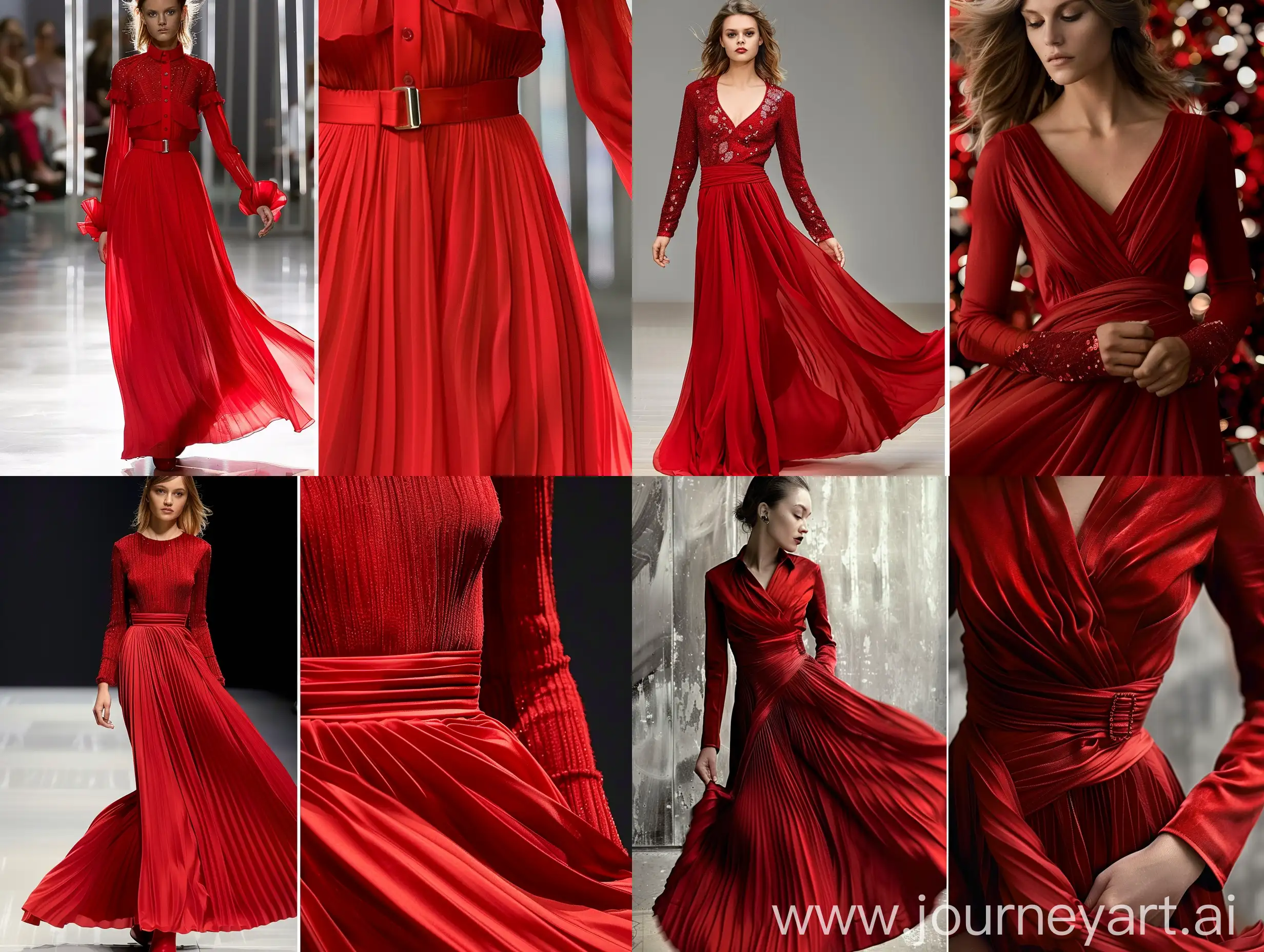 Elegant-Red-Long-Dress-Fashionable-Trend-in-Focus