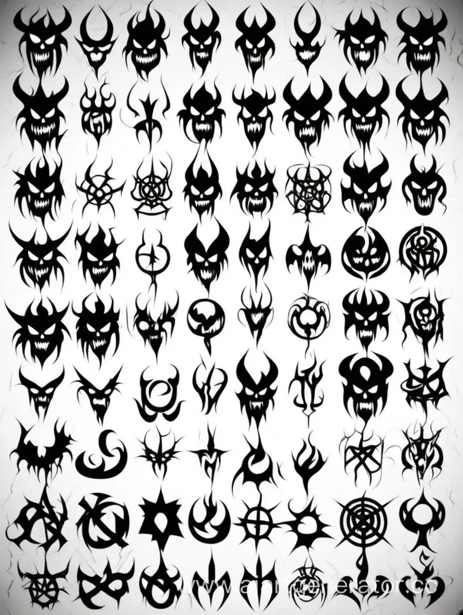 Hellish-Symbols-Texture-HighQuality-Vector-Art