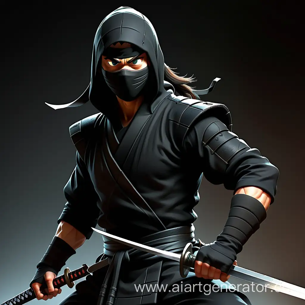 Stealthy-Ninja-Warrior-in-Black-Attire-with-Sword