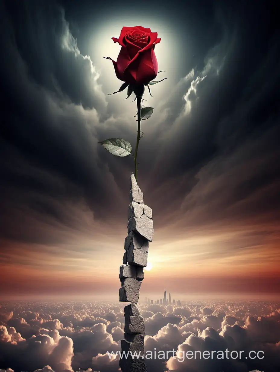 Truth is unavailable to the liars, the top of the world is crumbling, rose