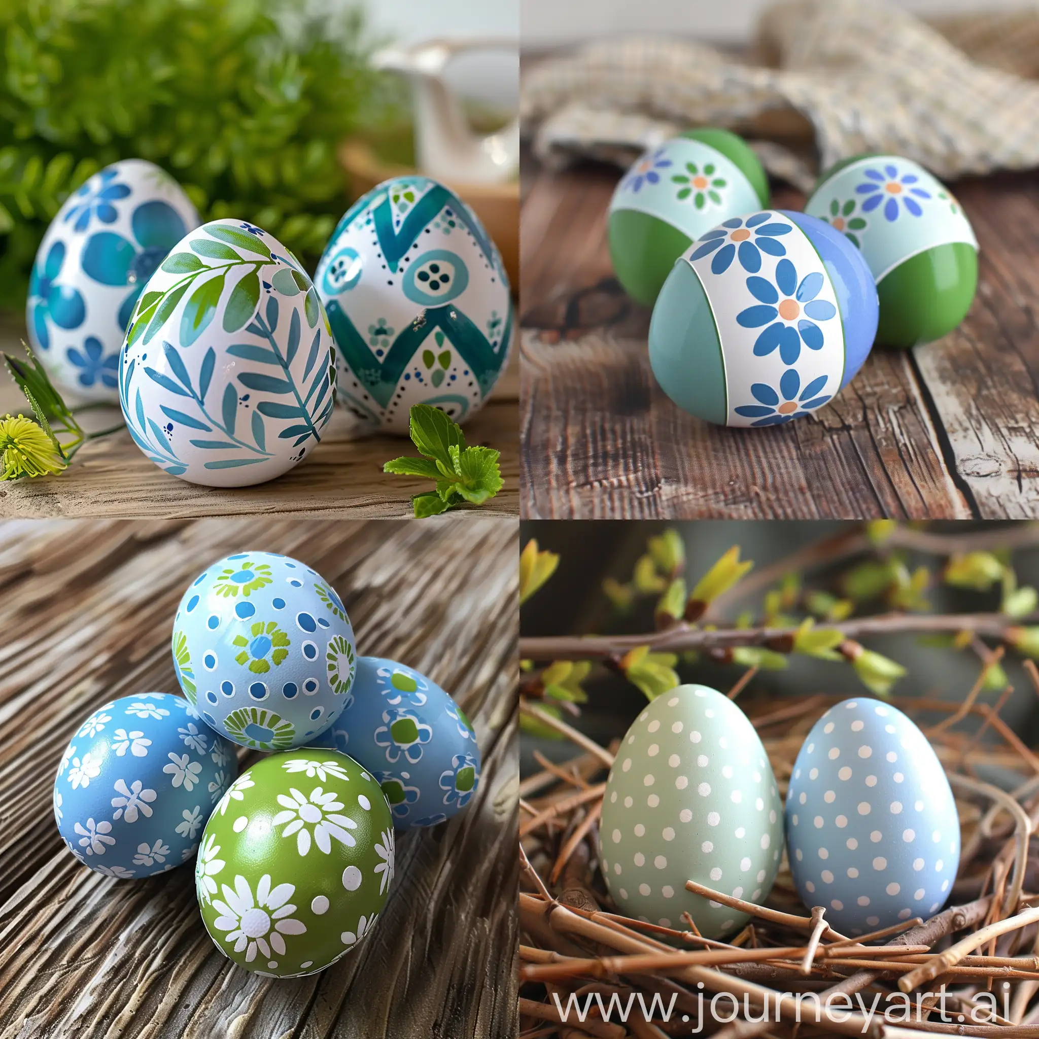 Vibrant-Easter-Egg-Stickers-in-Blue-Green-and-White