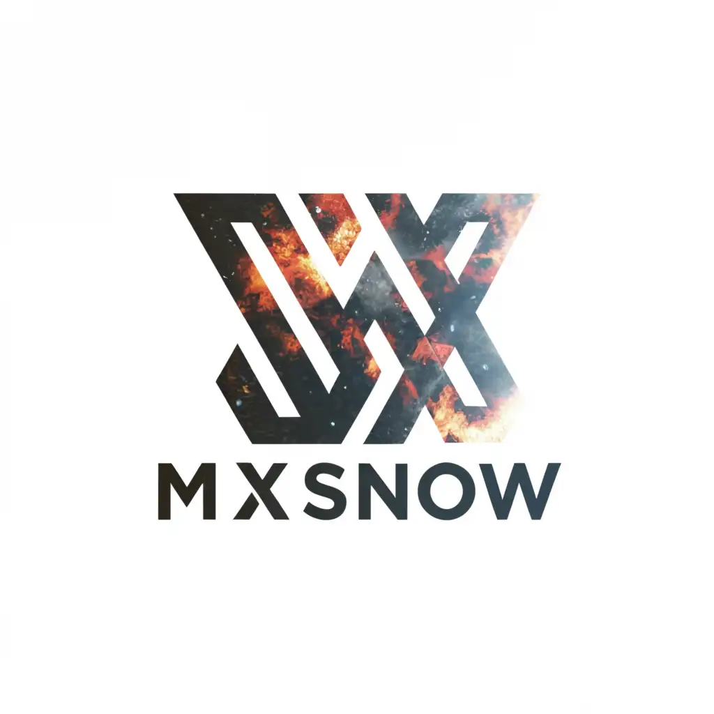 a logo design,with the text "Mxsnow", main symbol:MX,complex,be used in Entertainment industry,clear background