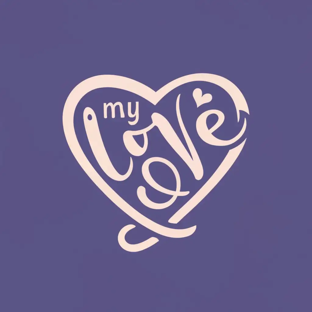 logo, love, with the text "My girlfriend angel", typography
