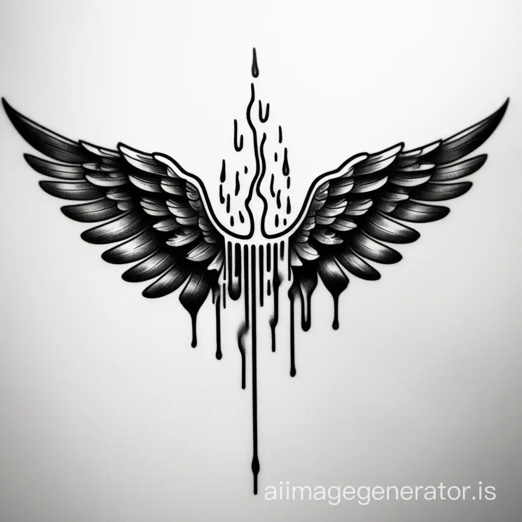 Minimalistic-Icarus-Melting-Tattoo-Design