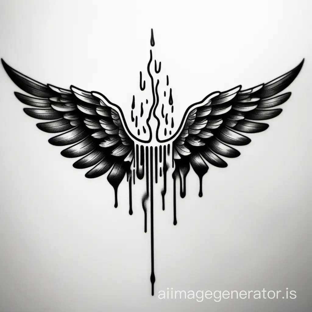 Icarus melting minimalistic Tattoo