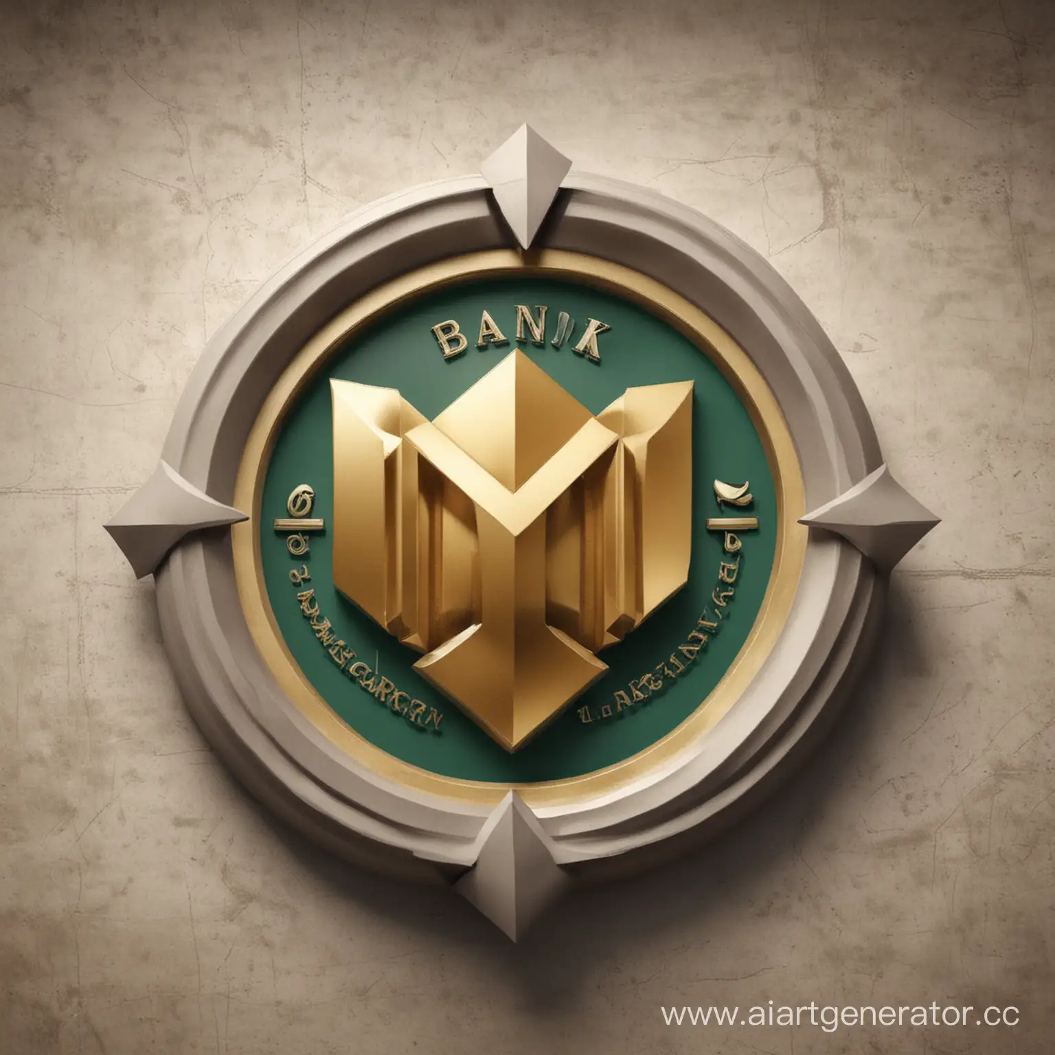 логотип банка по такому запросу : изображение современного стилизованного финансового знака, символизирующего процветание и стабильность.