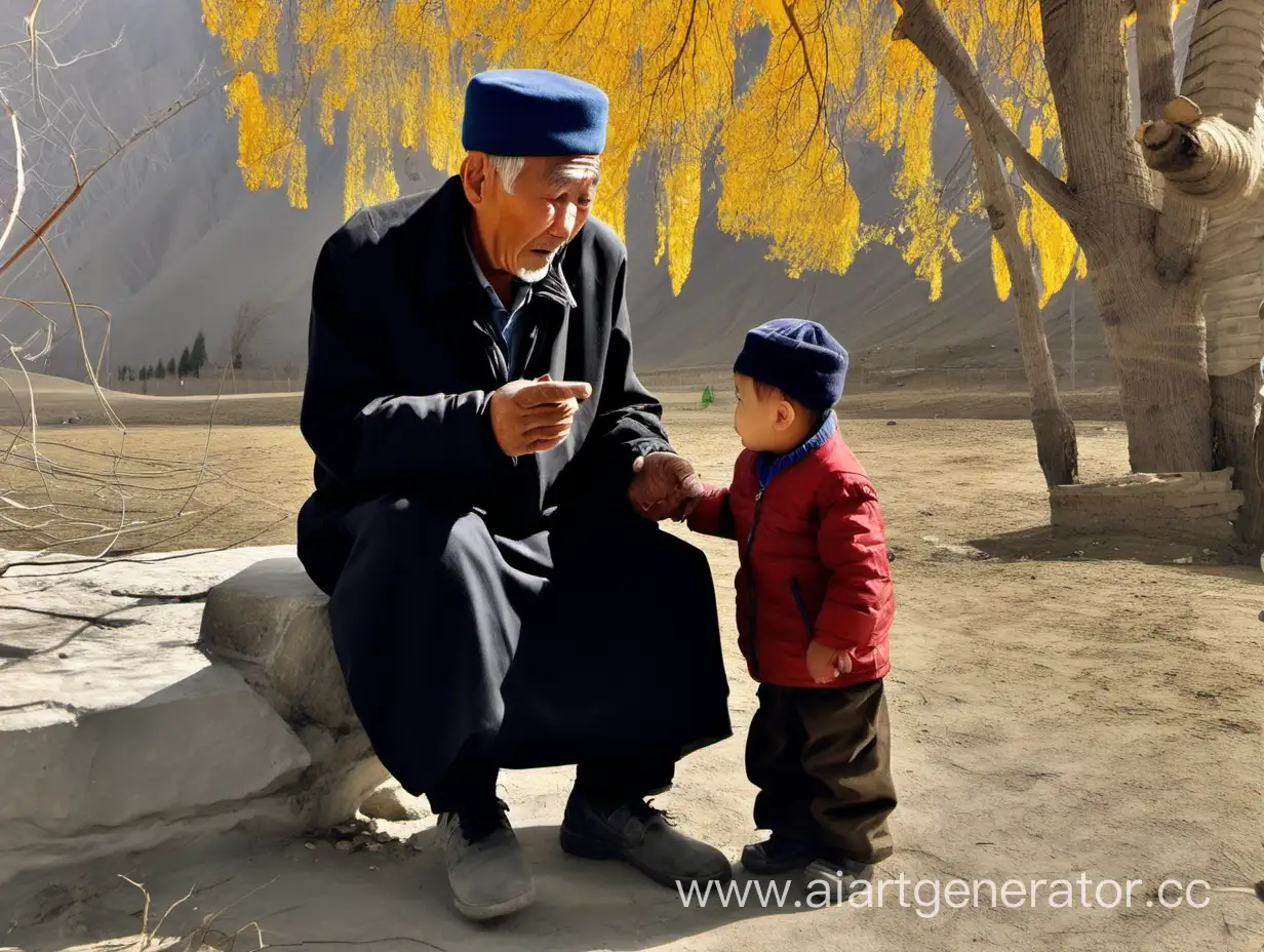 кызргызский дедушка рассказывает сказки внуку
