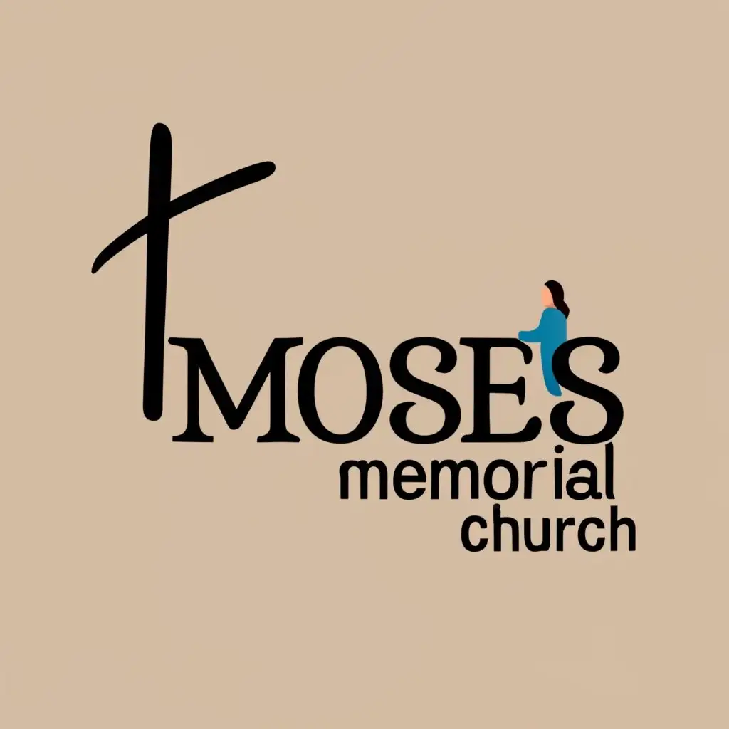 LOGO-Design-for-Moses-Memorial-Church-Spiritual-Serenity-in-White-with-Symbolic-Typography