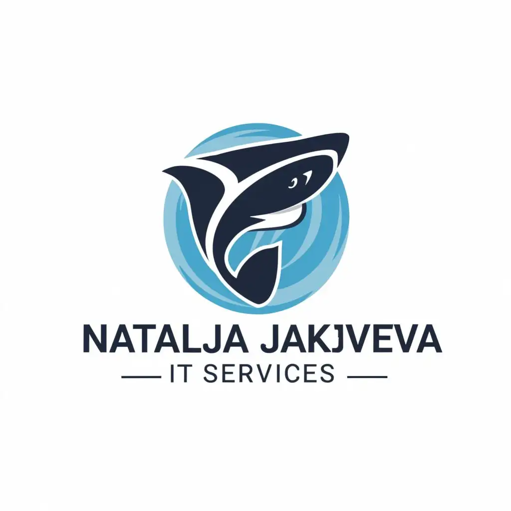 LOGO-Design-For-Natalja-Jakovleva-IT-Services-Modern-Shark-Symbol-for-Technology-Industry