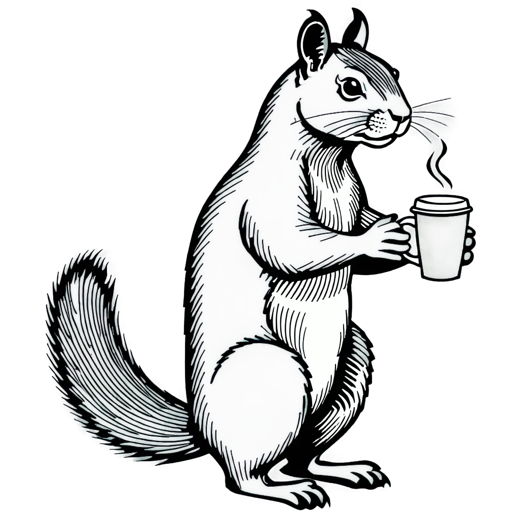 HighQuality-PNG-Image-Detailed-Line-Art-of-a-Squirrel-Enjoying-Coffee