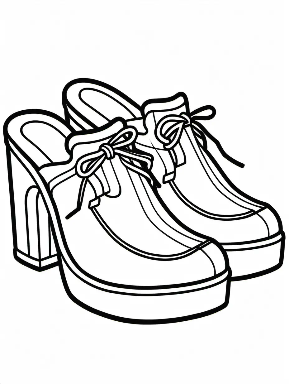 Mule Shoes Coloring Book Black and White Line Art for Creative Fun