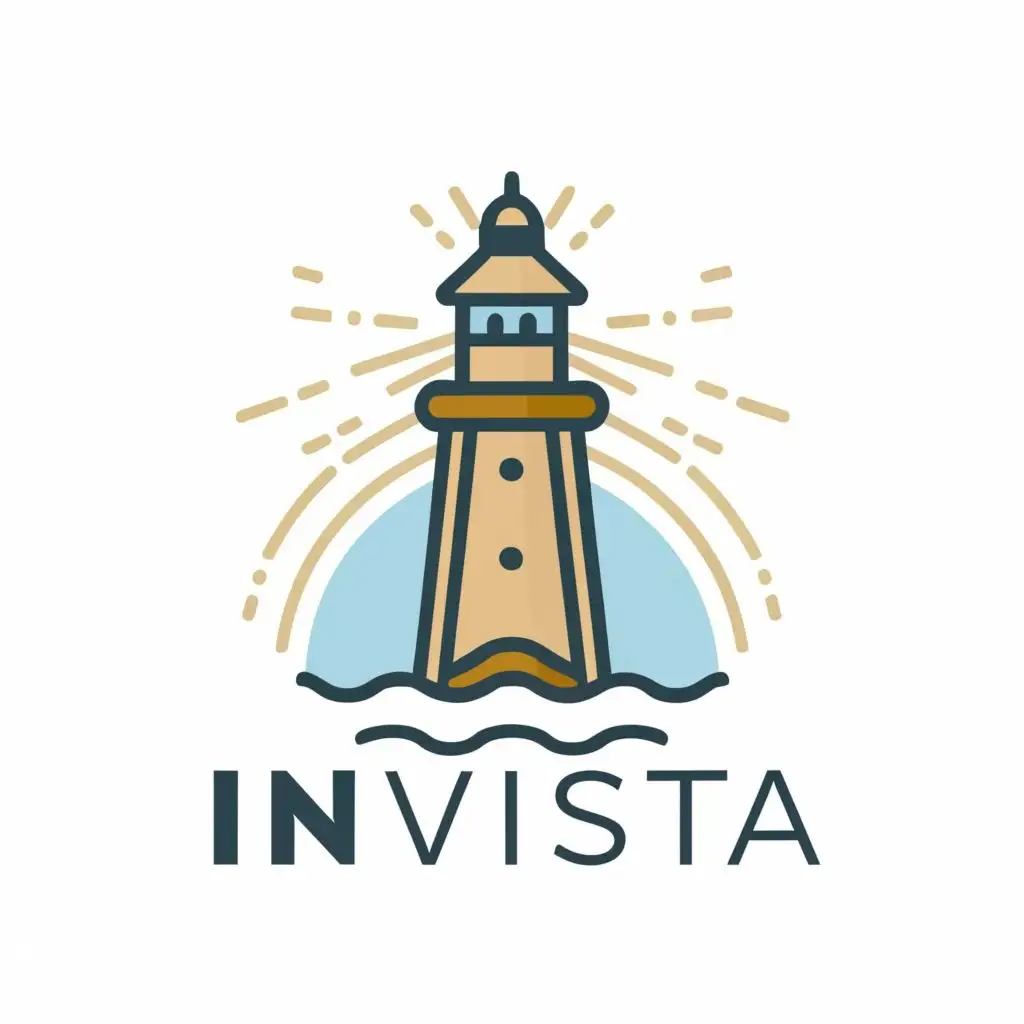 logo, Lighthouse, with the text "Invista", typography, be used in Education industry