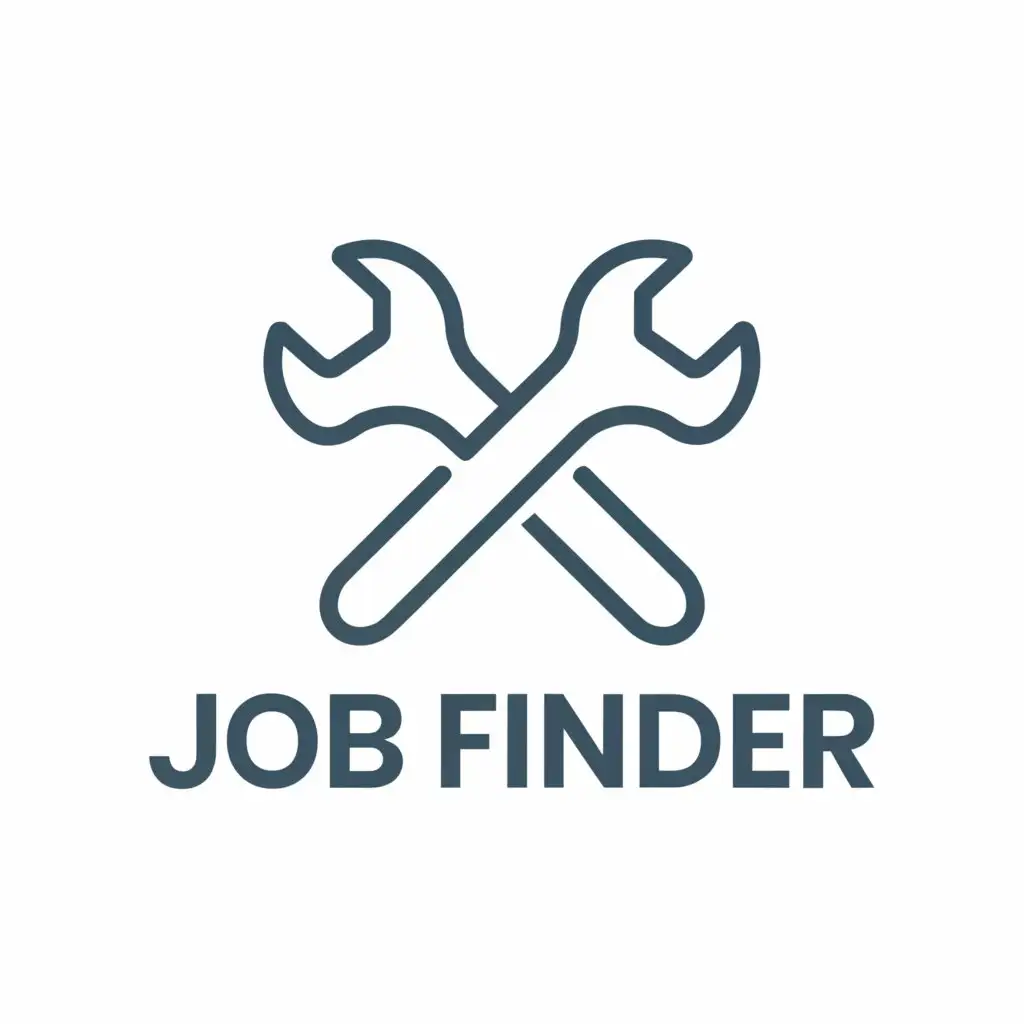 a logo design,with the text "Job Finder", main symbol:job, work, project,Minimalistic,clear background