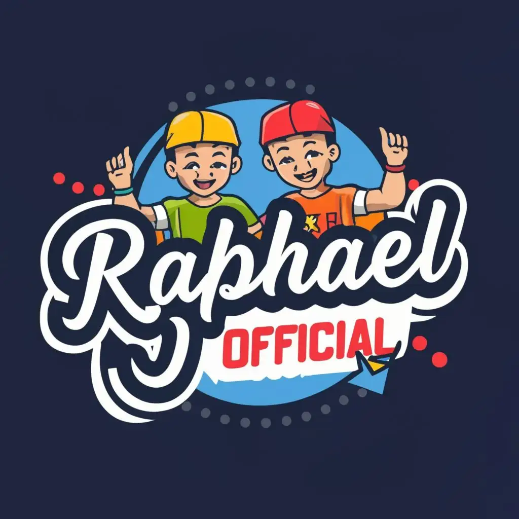 logo, BOYS, with the text "RAPHAEL JSD OFFICIAL", typography, be used in Entertainment industry