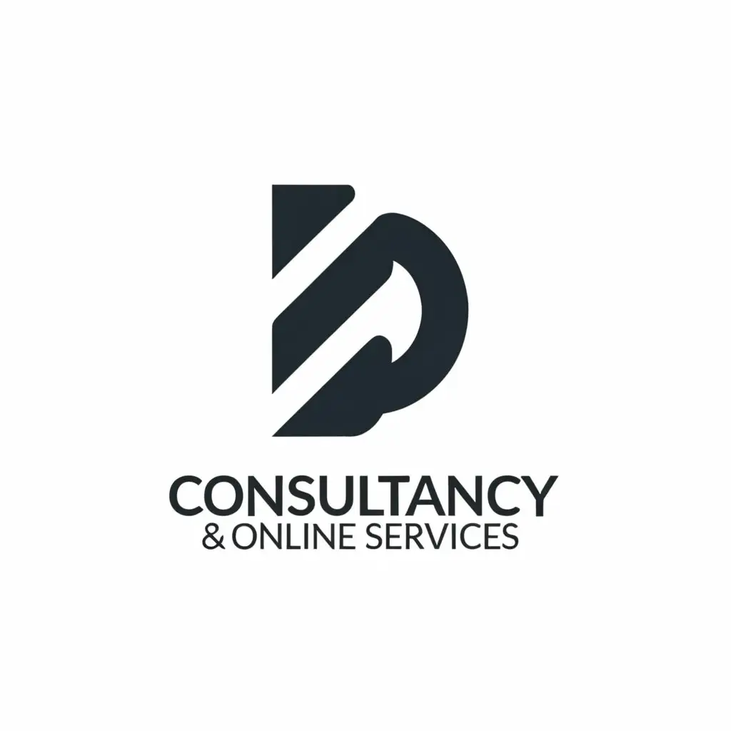 a logo design, with the text 'Consultancy & Online Services', main symbol: D D, Moderate, be used in Technology industry, clear background