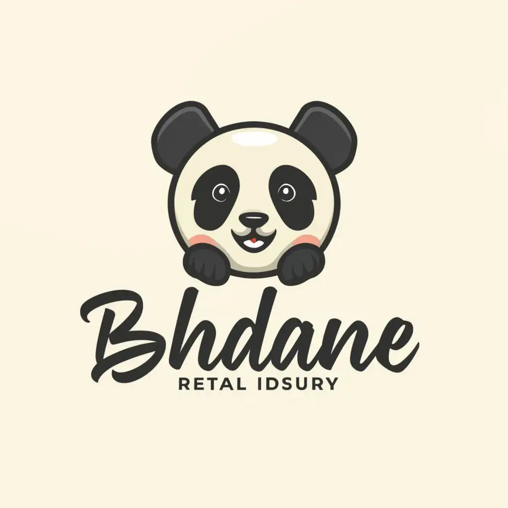 logo, A PANDA, with the text "BHADANE", typography, be used in Retail industry