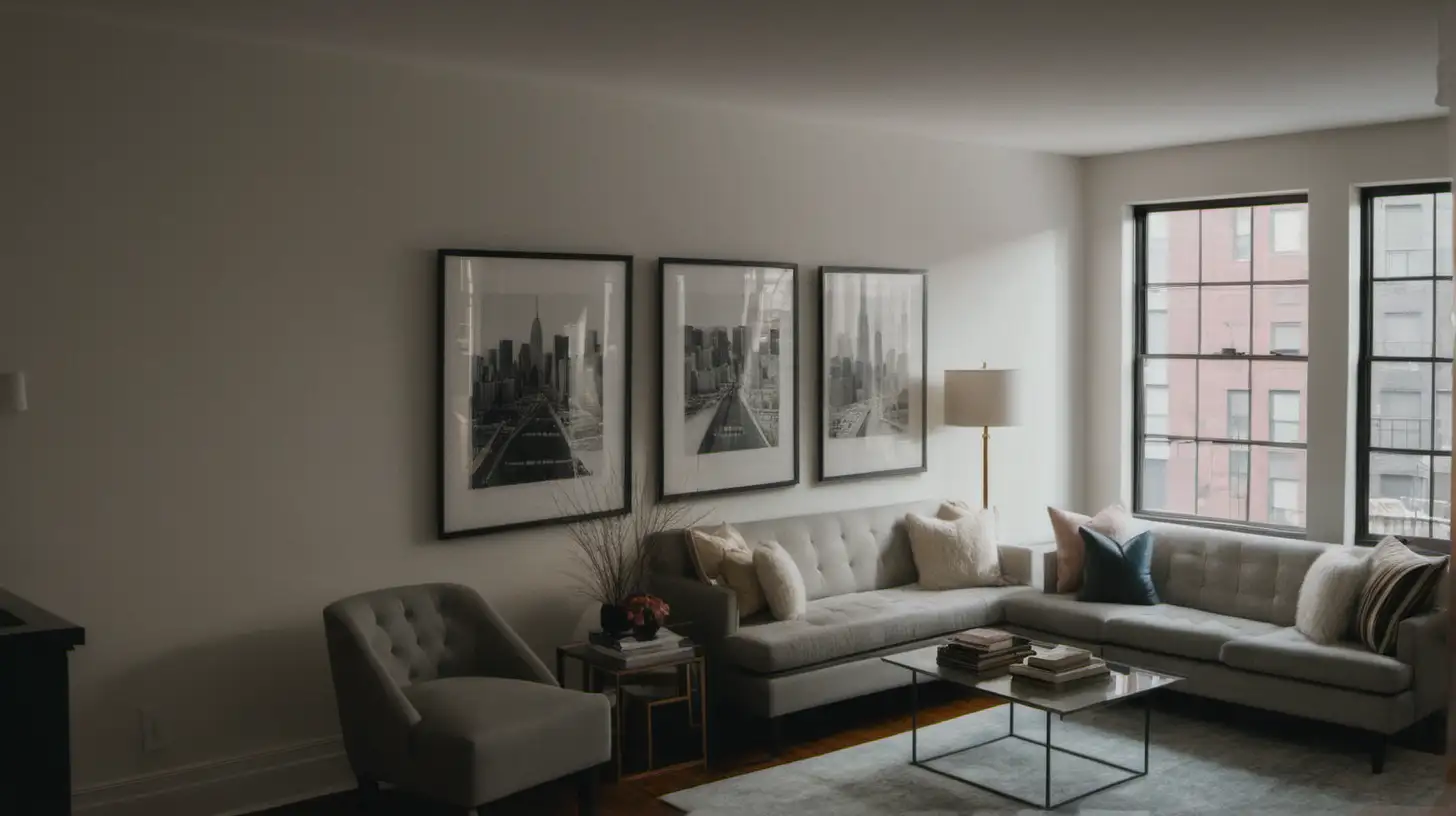 cosy new york suburb apartment looking straight at the wall

