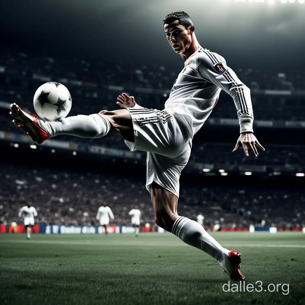 Cristiano Ronaldo Precision Kick Iconic Footballer in Action | Dalle3 AI