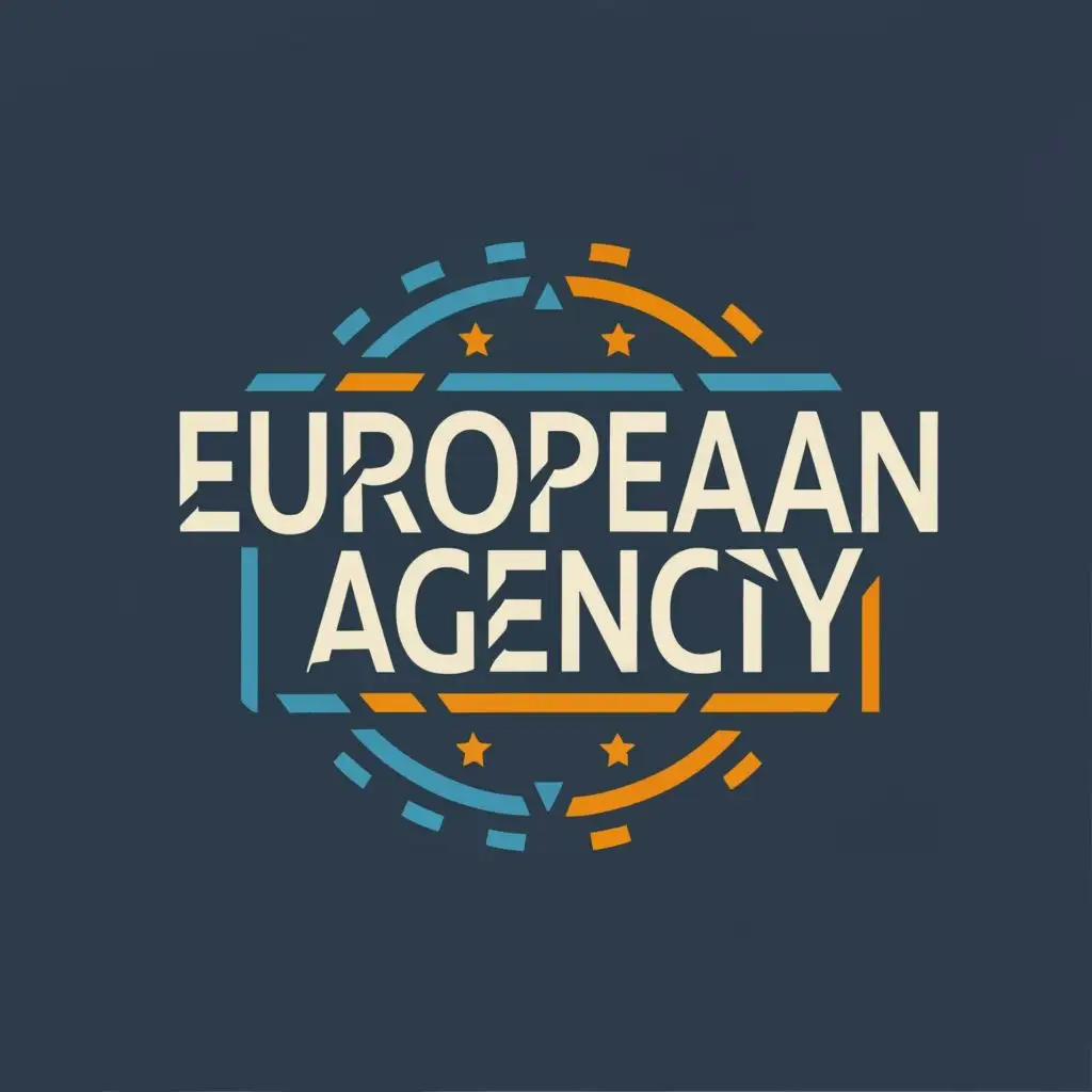 logo, European Agency, with the text "European Agency", typography, be used in Events industry