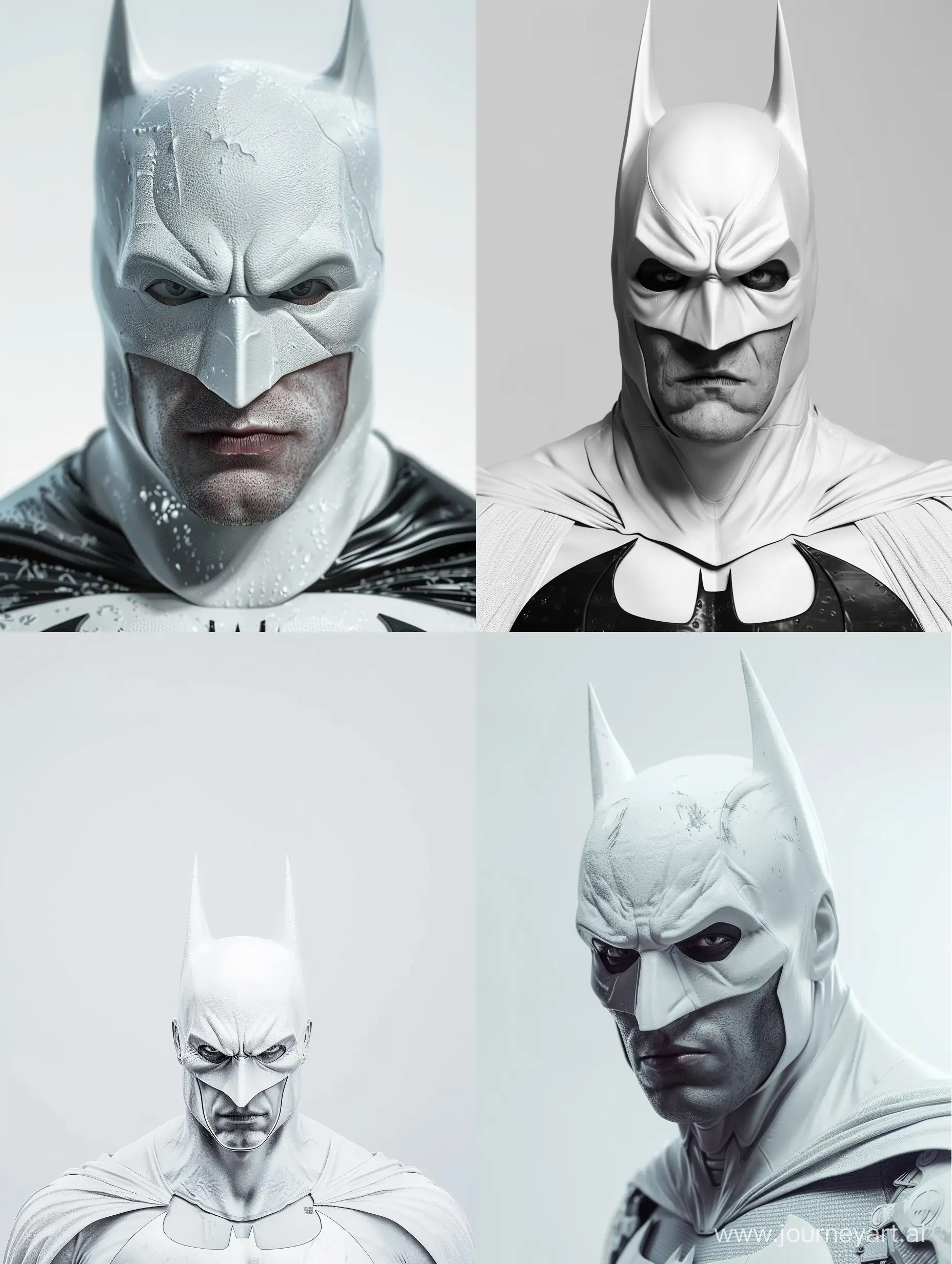Batman-in-White-Hyperrealistic-Portrait-Artwork